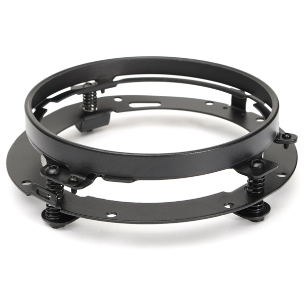 7" Round HID LED Headlight Black Mounting Ring Bracket Universal For Harley 