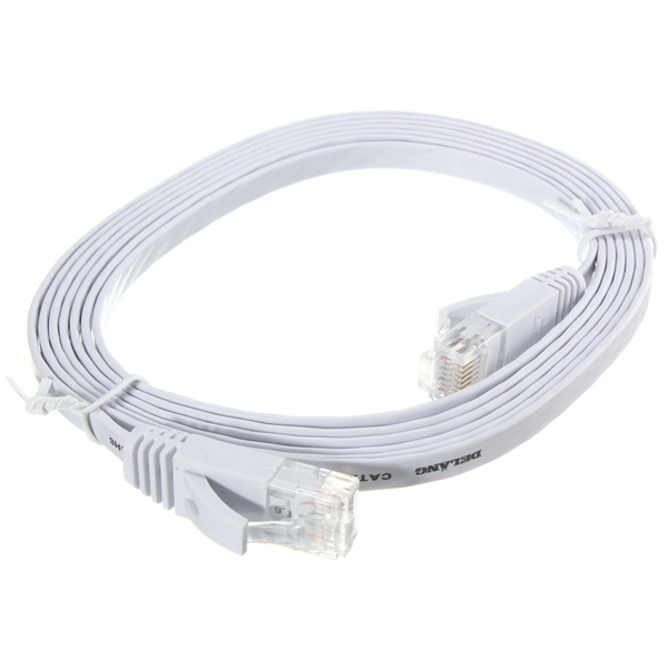 

2M RJ45 Flat CAT-6 Ethernet Internet Network LAN Cable Patch Lead For PC Router