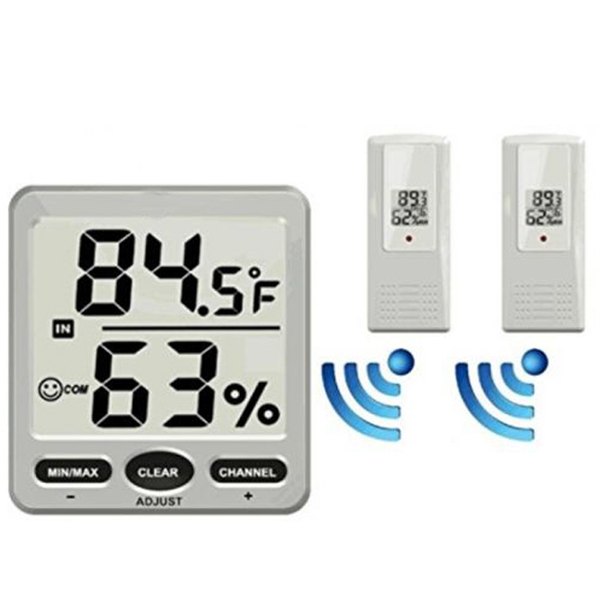 

TS-WS-07-X2 8 Channel Wireless Weather Station Indoor Outdoor Thermometer Hygrometer Console + 2Pcs Sensor