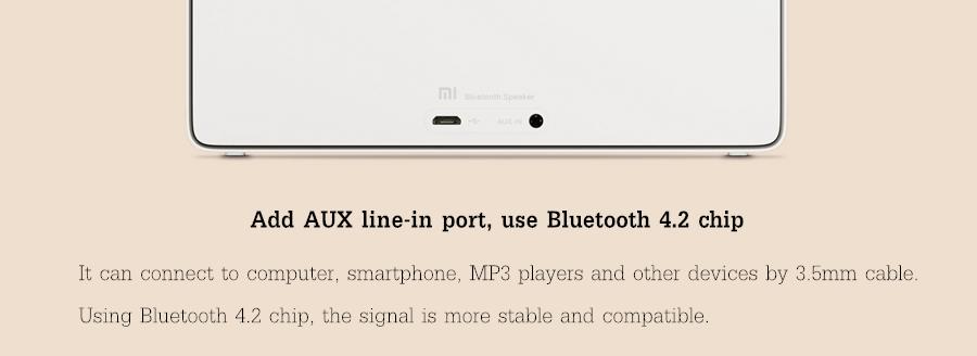 Original Xiaomi Square Box Ⅱ 1200mAh AUX Line-in Hands-free Wireless Bluetooth V4.2 Speaker With Mic
