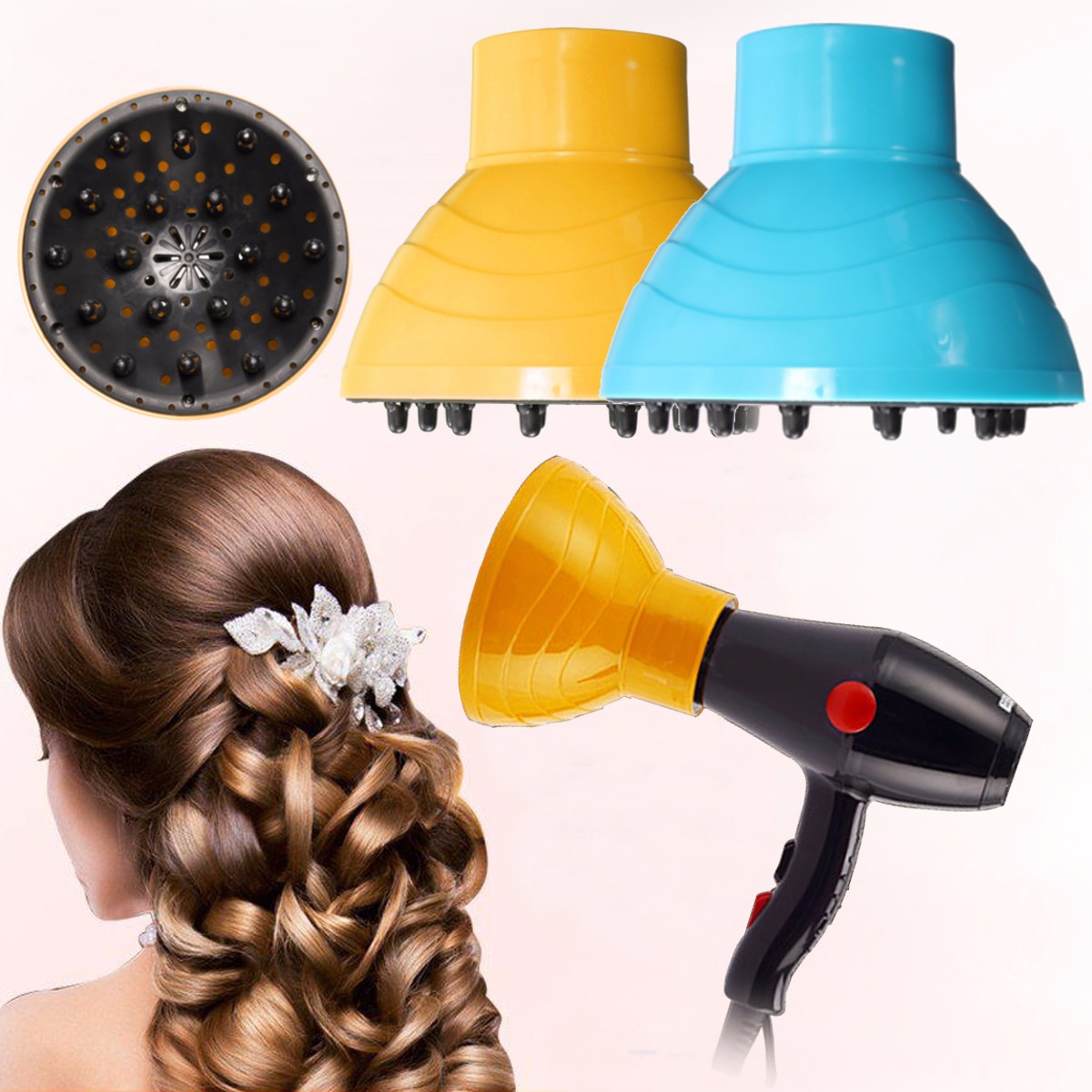 

Hair Dryer Blower Hairdressing Salon Curly Diffuser Tool Wavy Hairstyle