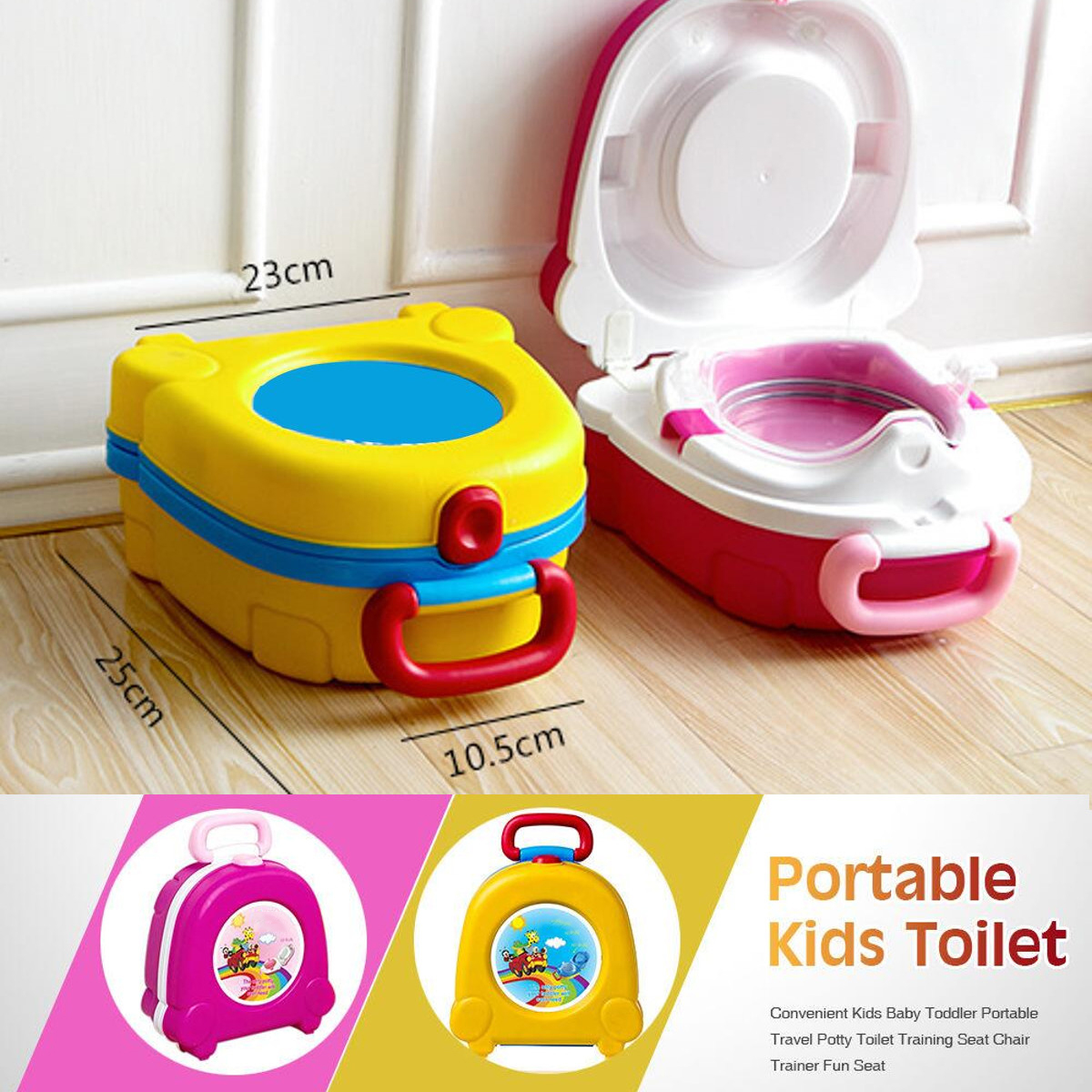 Lightweight Portable Toilet for Travel Home Car Camping Use for Kids Baby Shiker 1Pcs Portable Baby Potty Toilet for Kids Travel Folding Potty Child Training Seat