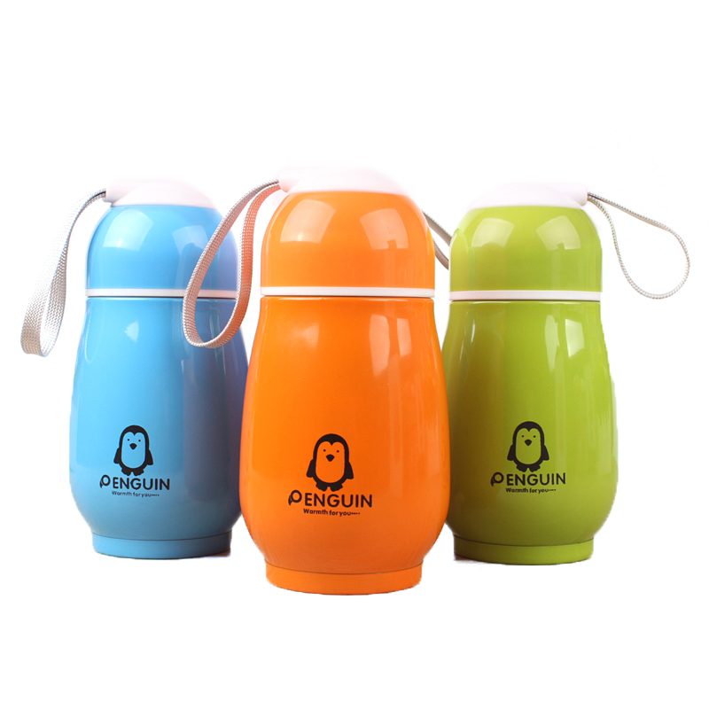 

304 Stainless Steel Thermos Vacuum Insulation Drinkware Coffee Tea Mug Water Bottle With Penguin
