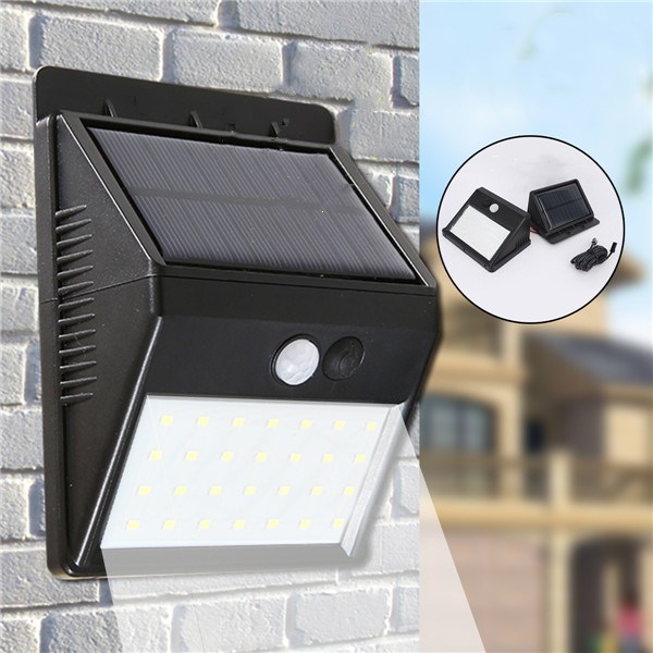 4X48 LED Solar Powered PIR Motion Sensor Wall Security Light Garden Outdoor Lamp 