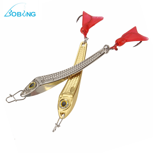 

Bobing 1PC 10g 6.4cm Sequins Fishing Lure Metal Dragon Scale Hard Bait Single Hook