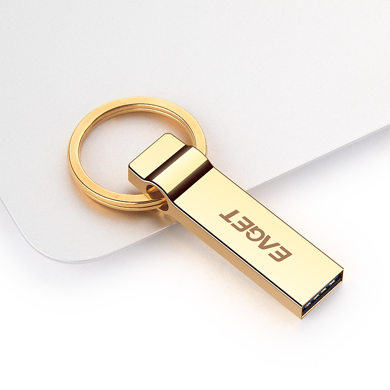 NEW EAGET U90 USB 3.0 32GB Metal Flash Drive Media Storage Waterproof Key Ring 