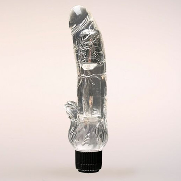 

Transparent Waterproof Mute Flexible Glue Sex Vibrating Toy G Spot Stimulate Rod