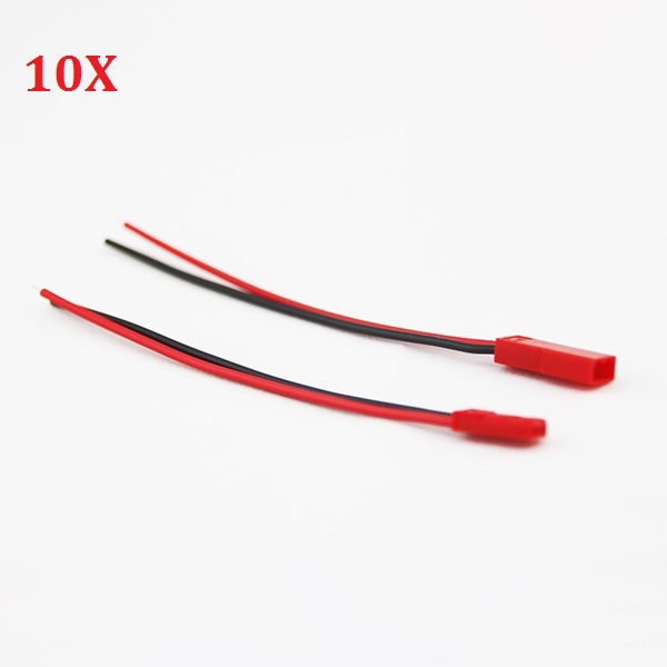 

10X DIY JST Male Female Connector Plug With Cables for RC LIPO Battery FPV Drone Quadcopter