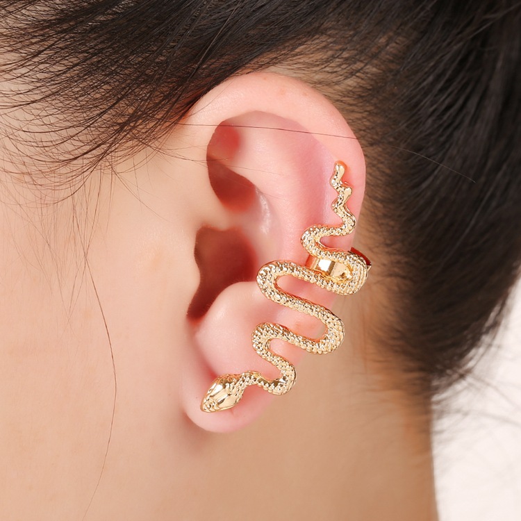 1Pc Exaggerate Snake Left Right Ear Cuff Zinc Alloy Earrings