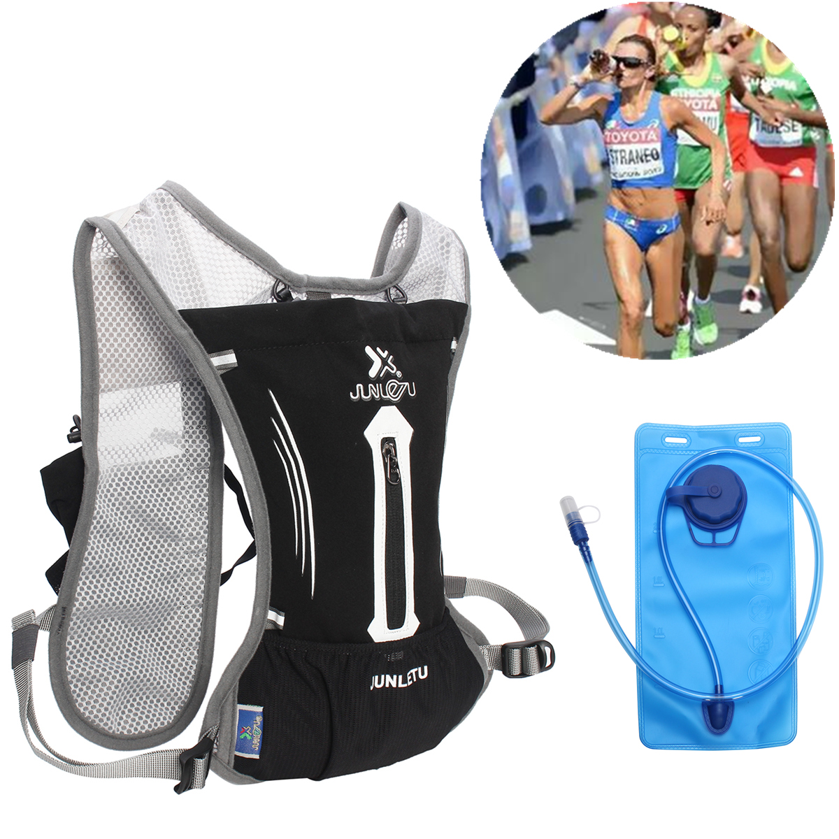 

BIKIGHT Hydration Pack Backpack with 2L Water Bladder for Hiking Running Cycling Biking