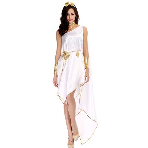 

Sexy Halloween Greek Goddess Charming Cosplay Temptation of Uniforms Flowing Dress Set