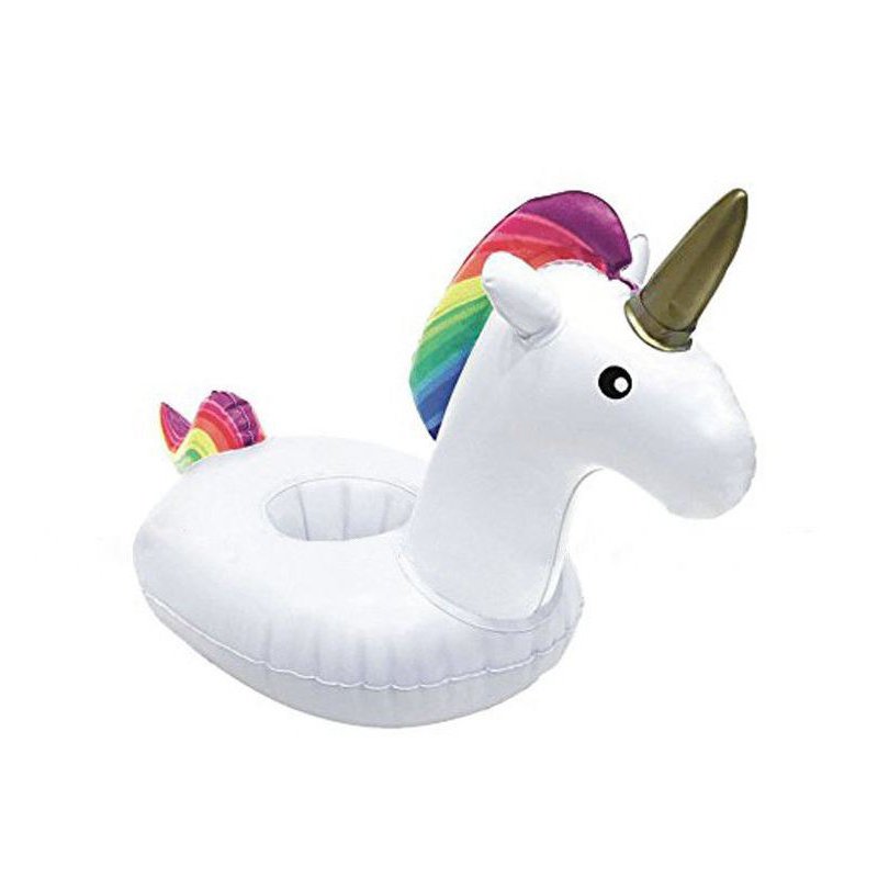 Unicorn Inflatable Drink Can Holder Swimming Pot Party Toy