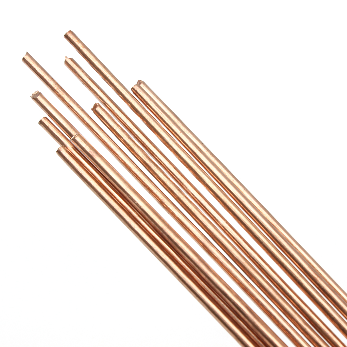 

10pcs 1.6x330mm HSCU Red Copper Solid Round Gas Bronze Rod For Riveting Cutting