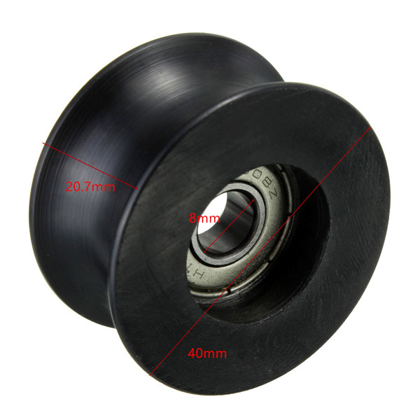 8*30*14mm U Groove width 8mm Guide Pulley Sheave Sealed Rail Ball Bearing