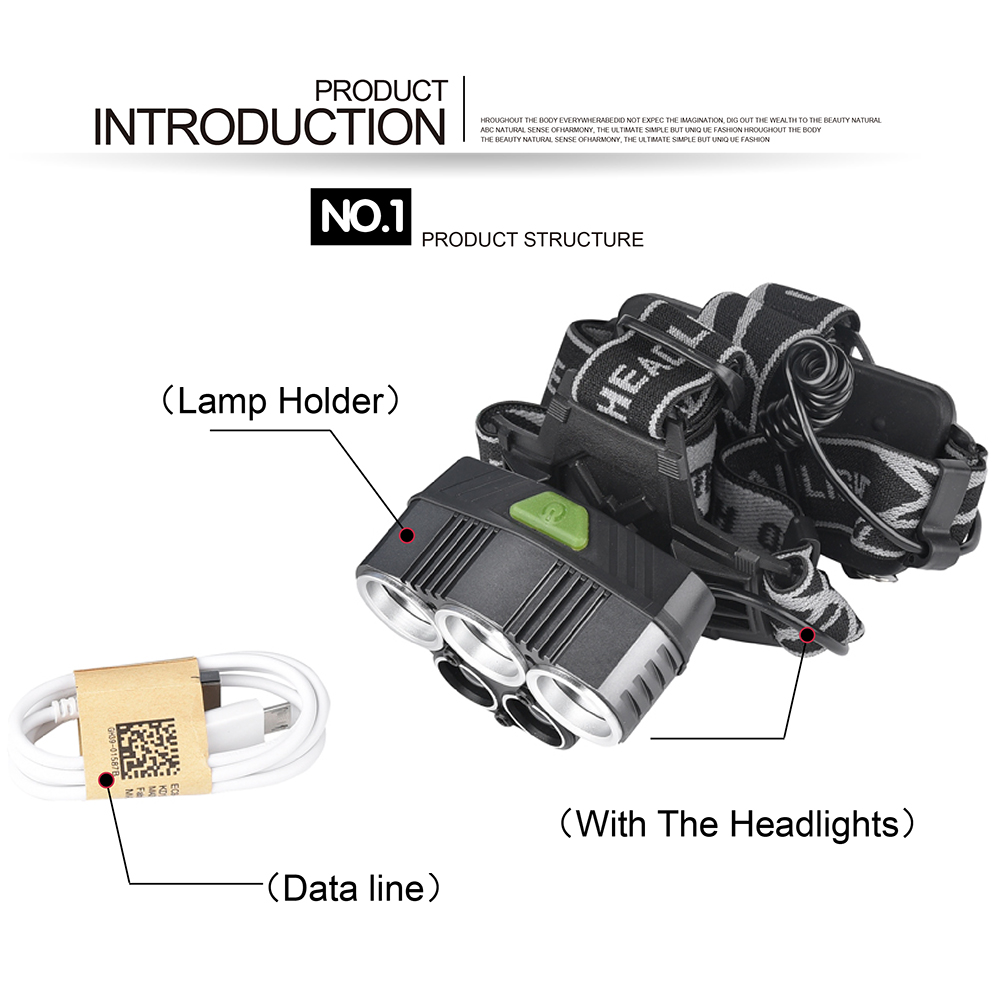 XANES 2309-A 1500 Lumens Bicycle Headlight 6 Switch Modes 3 x XML-T6 + 2 x LTS White Light Adjustable HeadLamp