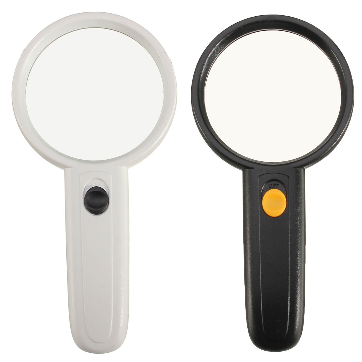 

75mm 2LED Light Illuminated 2.5/3X Handheld Lace Read Magnifier Magnifying Glass