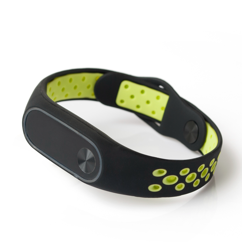 Bakeey Replacement Double Color Silicone Strap Smart Wristband Bracelet for Xiaomi Miband 2