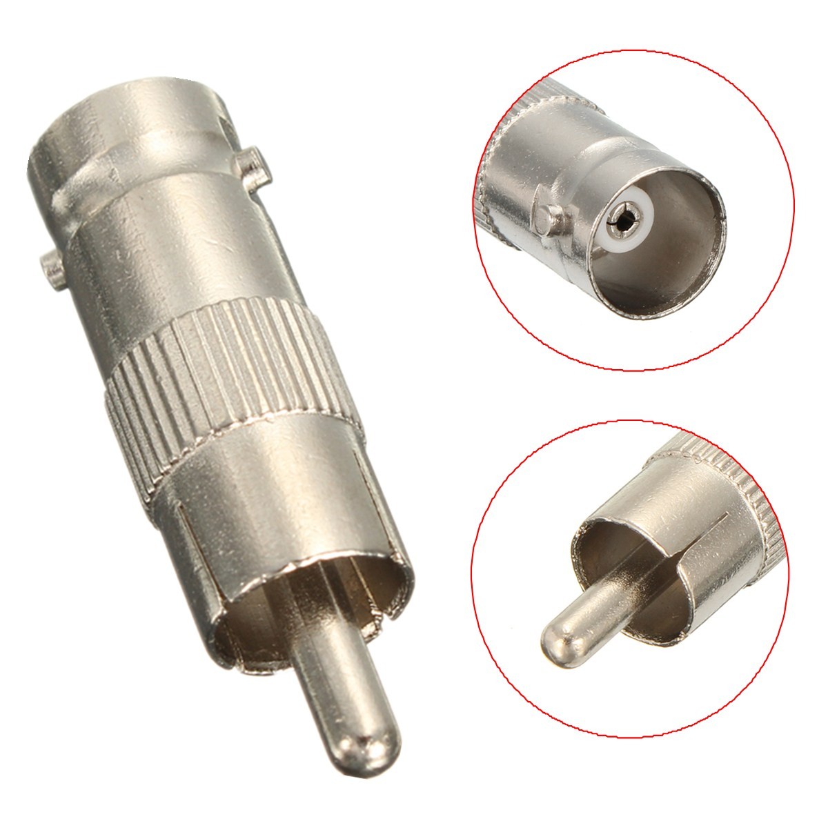 

BNC Female to RCA Male Plug Coax Adapter Connector Coupler Jack Surveillance