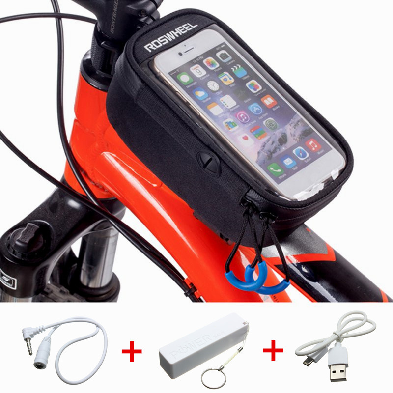 

Roswheel Bicycle Cycling Frame Front Top Tube Bag For iPhone 6 6s Cellphone 5.7"