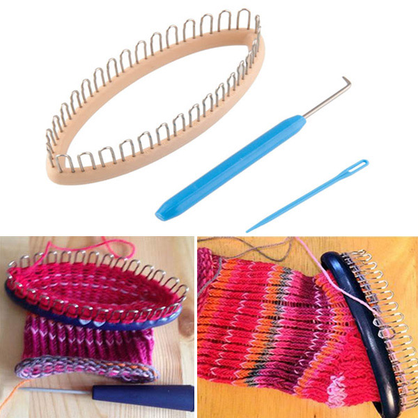 

32 Peg Socks Wool Yarn Knitting Loom DIY Craft Wooden Weaving Tools