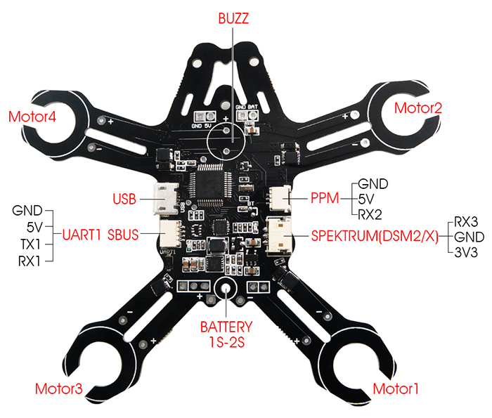 

92MM Micro FPV Racing RC Quadcopter Frame Kit Based On SP RACING F3_EVO_Brush Flight controller