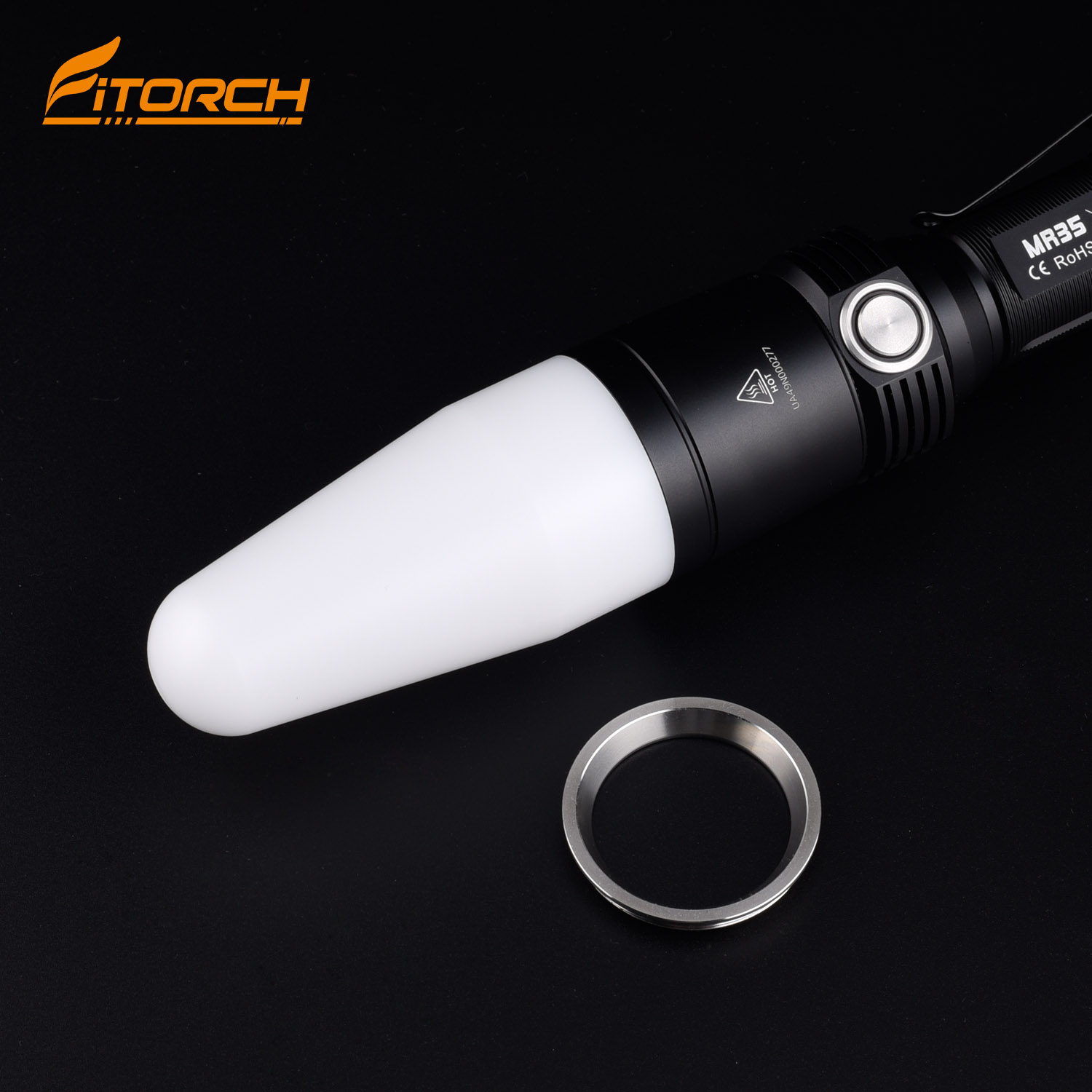 Fitorch Flashlight POM White Diffuser Signal Light Traffic Wand for Fitorch MR35