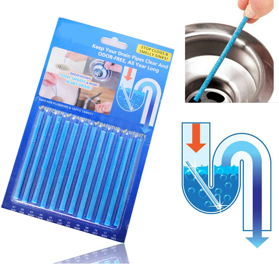 Honana BC-101 Sink Deodorant Stick 12 Pcs  Pipe Sewer Clean