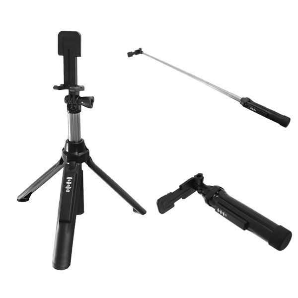 

3 In 1 Wireless Bluetooth Selfie Stick Tripod Extendable Self-portrait Monopod For IOS Android