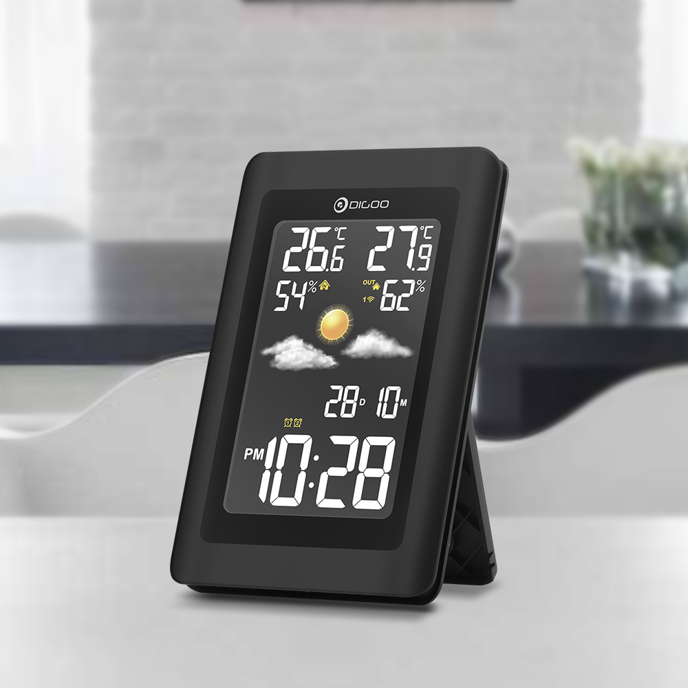 

Digoo DG-TH11300 Wireless HD Negative Color Screen USB Outdoor Weather Station VA Glass Hygrometer Thermometer Forecast Sensor Clock