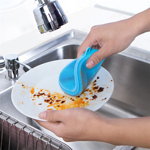 

KCASA KC-CS05 Multi-purpose Silicone Dish Washing Cleaning Brush Scrubber Heat-resistant Pad Coaster