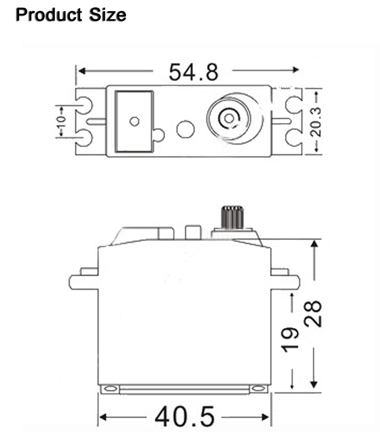 JX Servo PDI-4409MG 10KG Large Torque 120 Degree Digital Servo for RC Models - Photo: 7