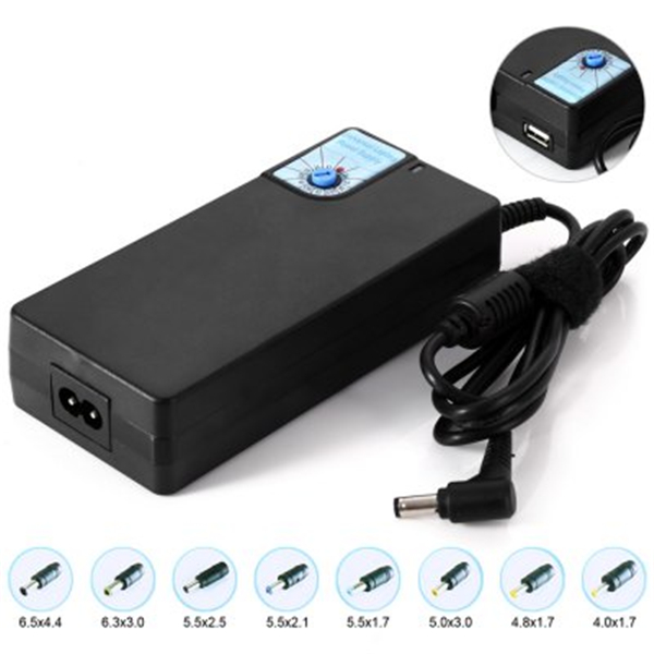 

SP26 Universal 120W Adjustable Voltage with 8 Replaceable Head Laptop Power Supply EU Plug