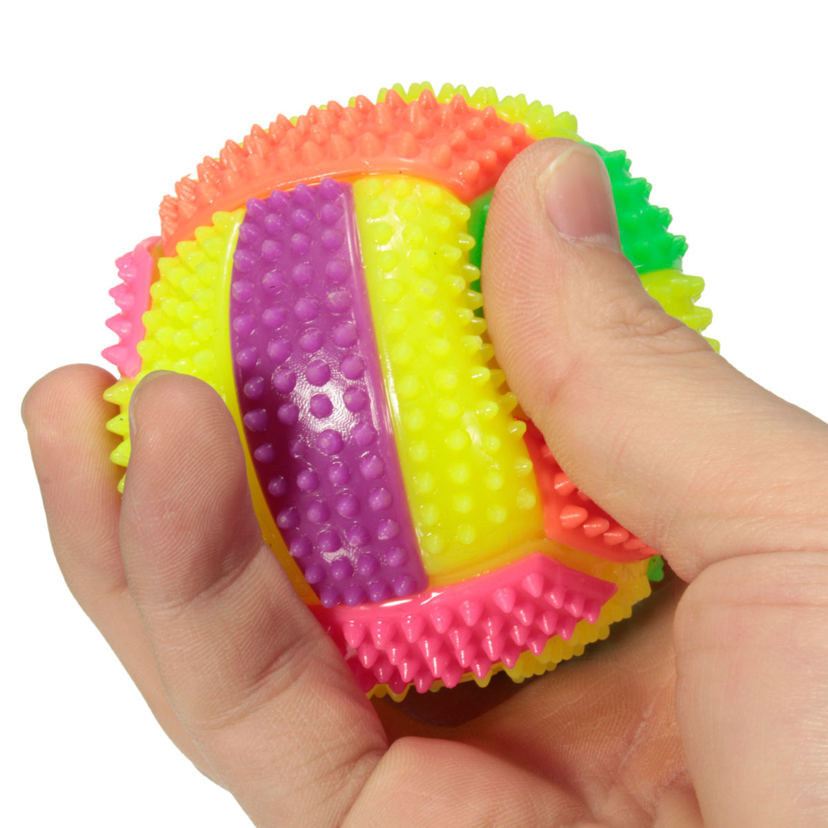 LED Volleyball Flashing Light Up Color Changing Bouncing Hedgehog Ball Dog Toys 