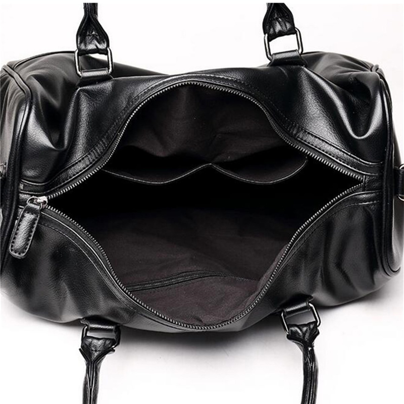 Men Women Leather Vintage Duffle Luggage Weekend Gym Travel Bag Sale - 0