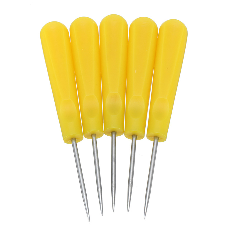 

5pcs Plastic Handle Awl Leather Sewing Awl Speedy Hand Stitcher Leather Tool