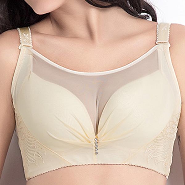 

Sexy Cozy Comfy Lightly Lined Wireless Full Coverage Mesh Soft Push-Up Bras