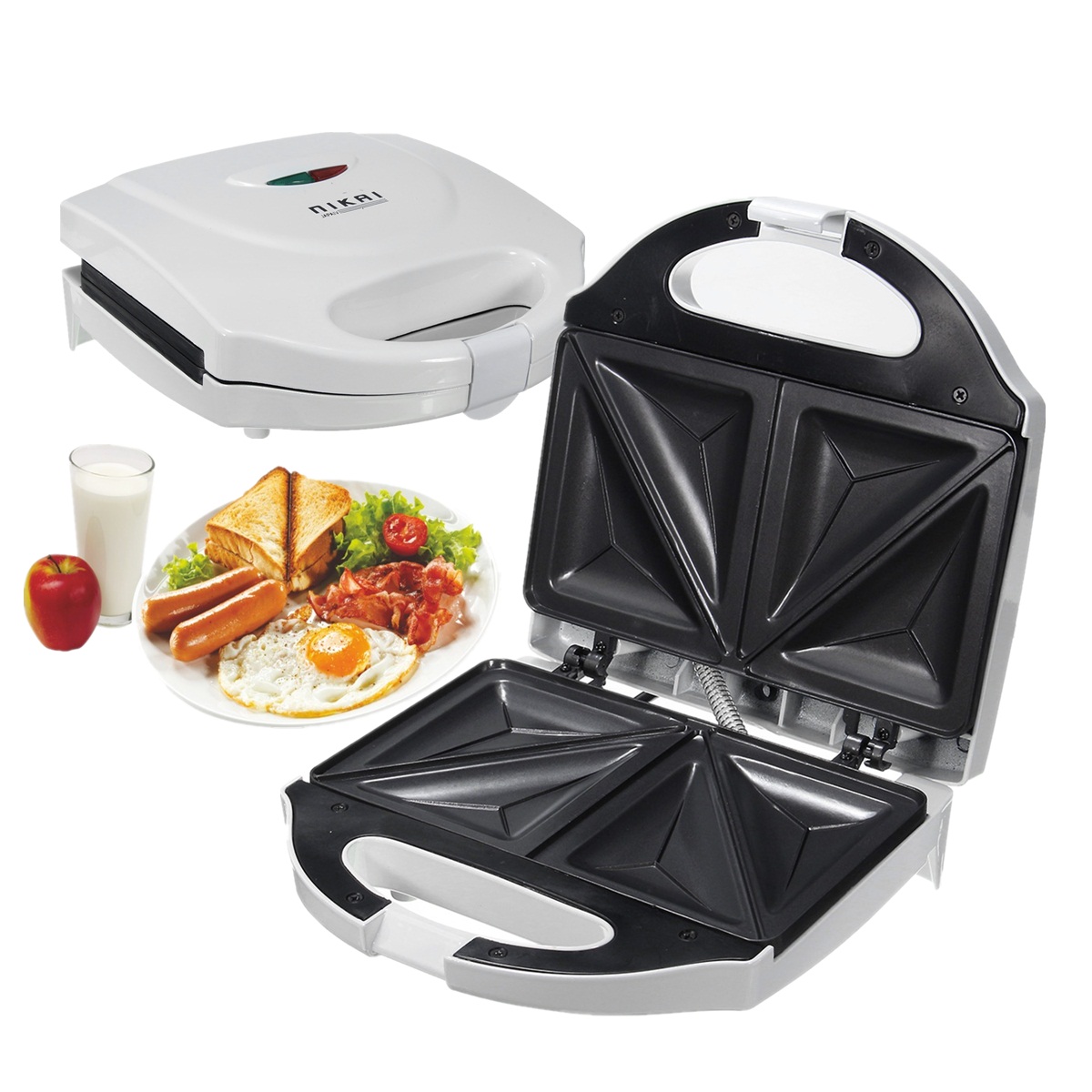 

Electric Sandwich Toaster Toasties Maker Non Stick Panini Cooker Grill Machine