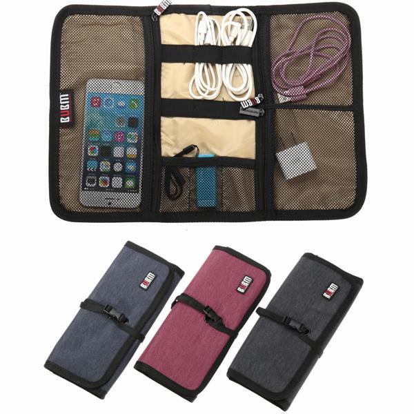 

BUBM M Digital Storage Bag Folding Carry Case Spring Rolls Shape Cable Power Bank Drive Bag
