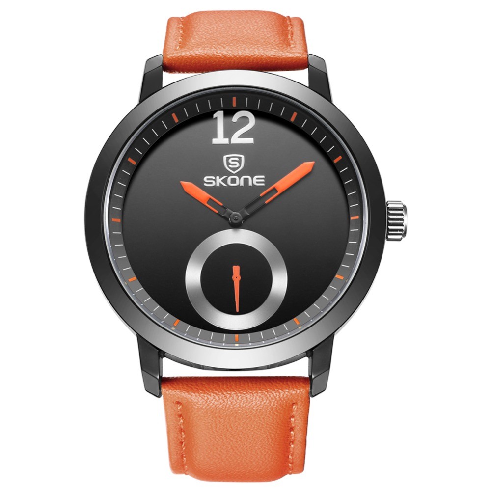 

SKONE 5015 Men Women Quartz Watches Water-resistant Leather Business Leisure Wrist Watch