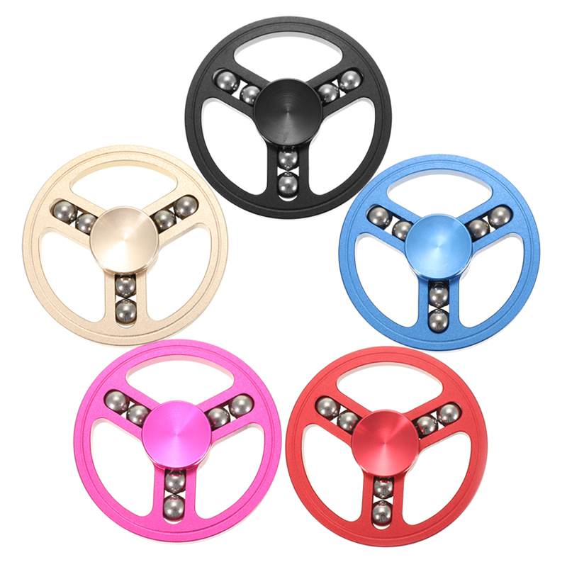

Colorful Circular Steel Ball Fidget Hand Spinner Spiral Round Finger Gyro Reduce Stress Toys