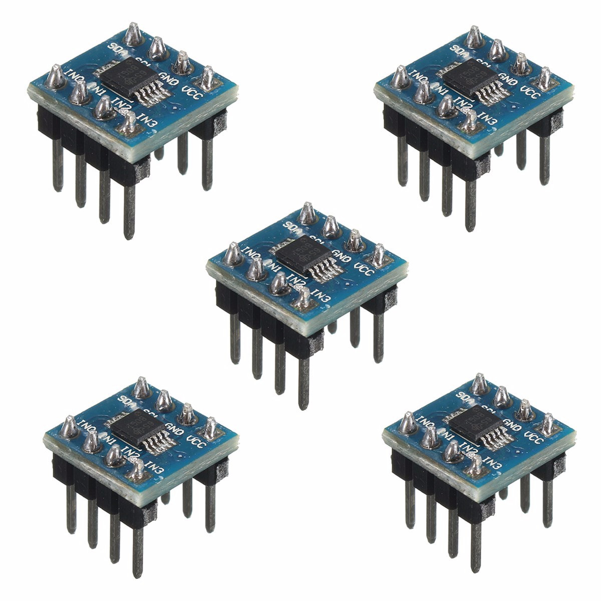 

5Pcs Mini ADS1115 Module 4 Channel 16 Bit I2C ADC Pro Gain Amplifier For Arduino