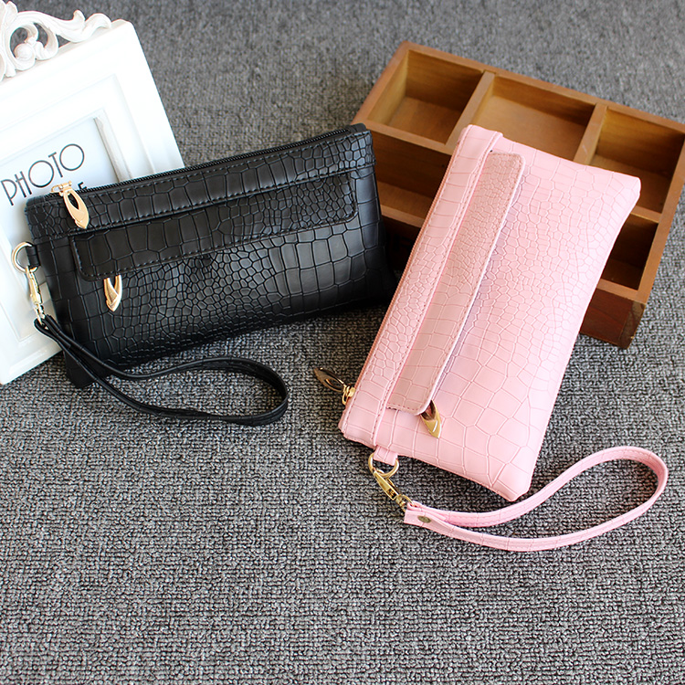 

Universal Women Bag Crocodile Leather Wallet Case Phone Bag Zipper Bag for iPhone Samsung Xiaomi