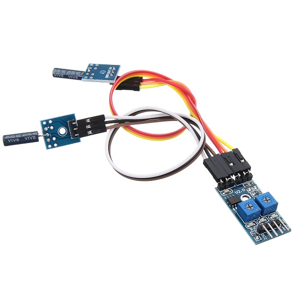 

3.3V-5V 2 Channel Automatic Vibration Sensor Module Alarm Trigger For Arduino