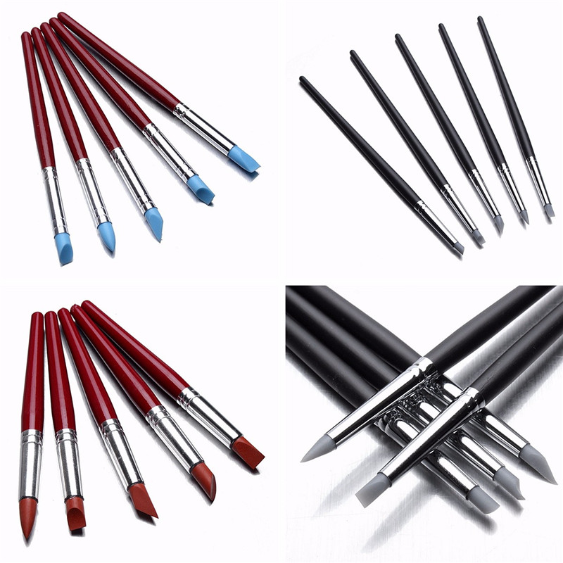 5Pcs Clay Sculpting Set Wax Carving Pottery Tools Shapers Polymer Modeling Pen