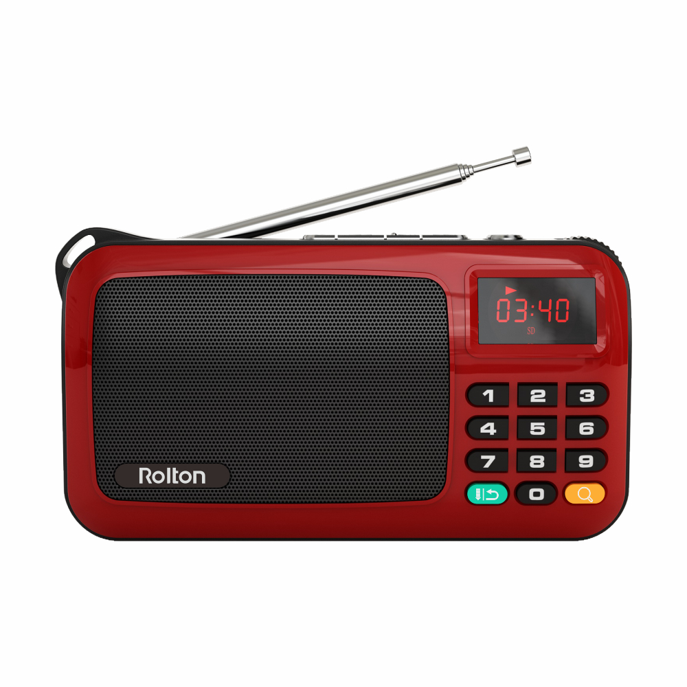 

Rolton W405 Portable Mini FM Radio Speaker Music Player TF Card USB