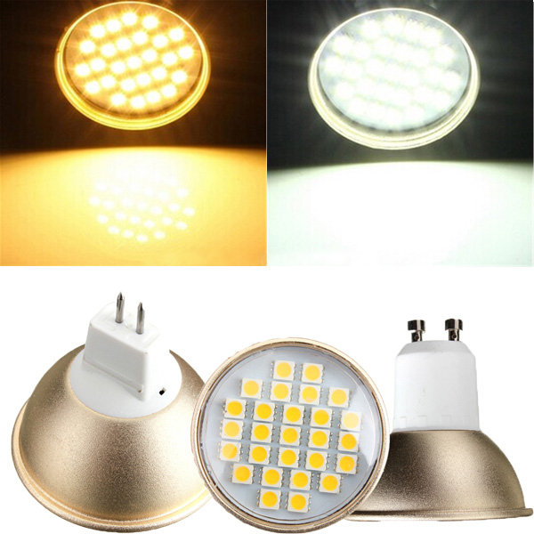 

GU10/MR16 4W LED Spotlight 27 5050SMD 220V Warm White/ White Bulb Lamp