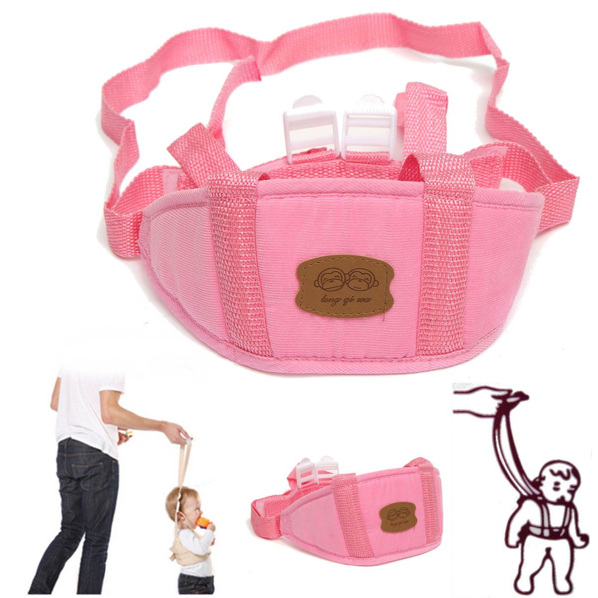 

Baby Toddler Walking Wings Belt Safety Harness Strap Learning Walk Assistant