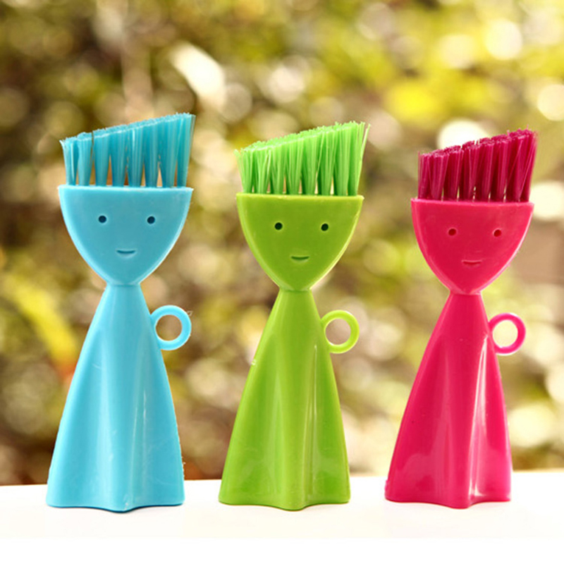 

Lovely Smiling Face Multipurpose Keyboard Nook and Cranny Dust Window Track Household Cleaning Brush