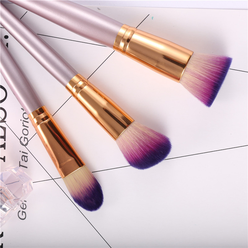 9pcs Luckyfine Soft Makeup Brushes Set Blend Foundation Lips Liner Eye Shadow Powder Cosmetics Tool