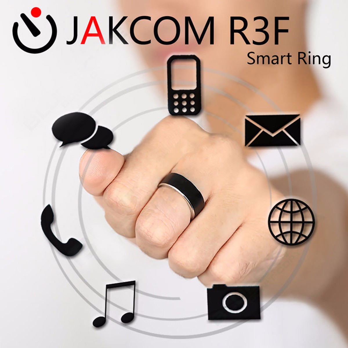 R3F Smart Ring for high-Speed NFC Electronic Bracelet Smart Phone Smart Accessories 3 Anti-app Enable Wearable Technology Magic Ring,Black,No.7